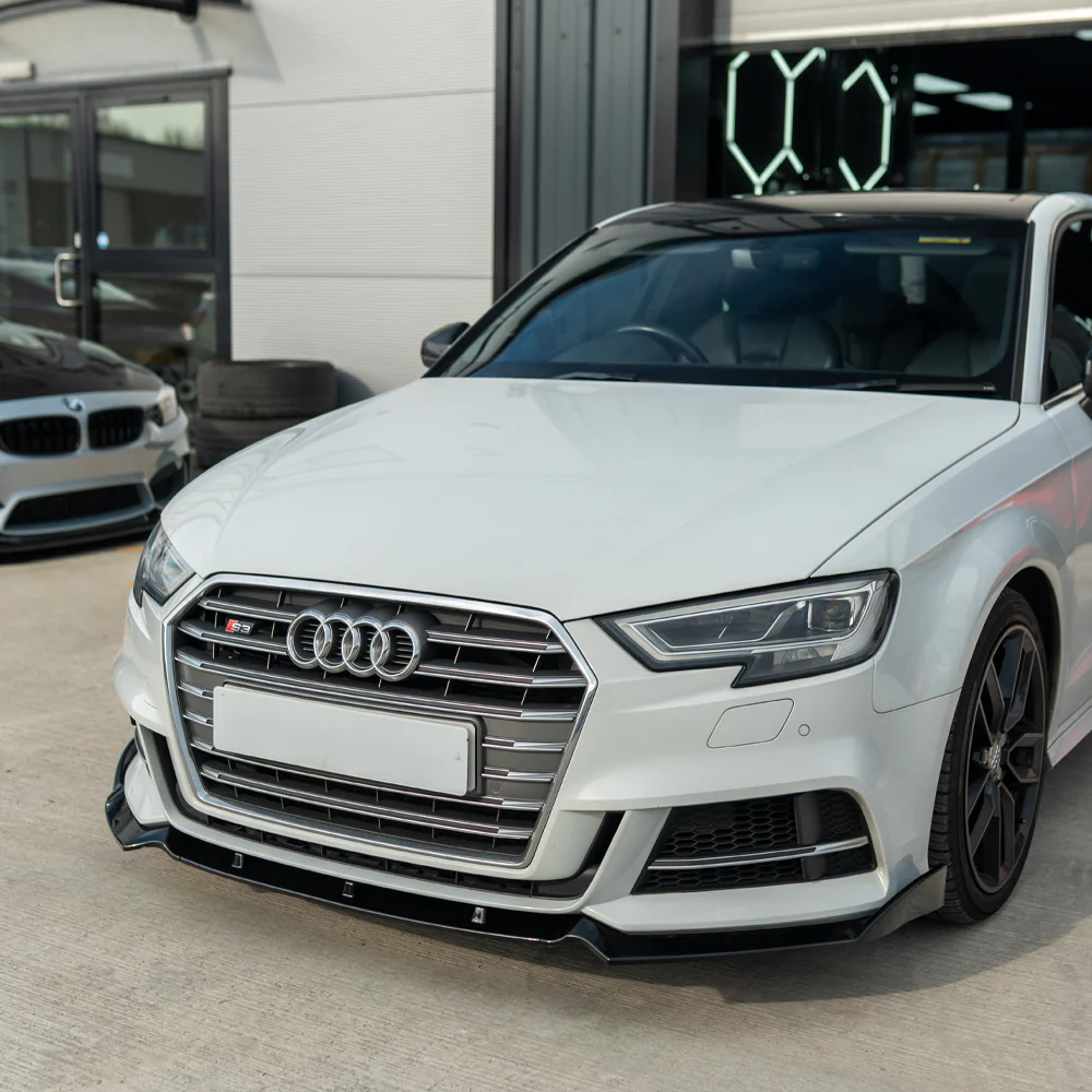 AUDI A3 S-LINE & S3 8V FACELIFT 2017-2020 GLOSS BLACK SPLITTER - V1 - Image 4