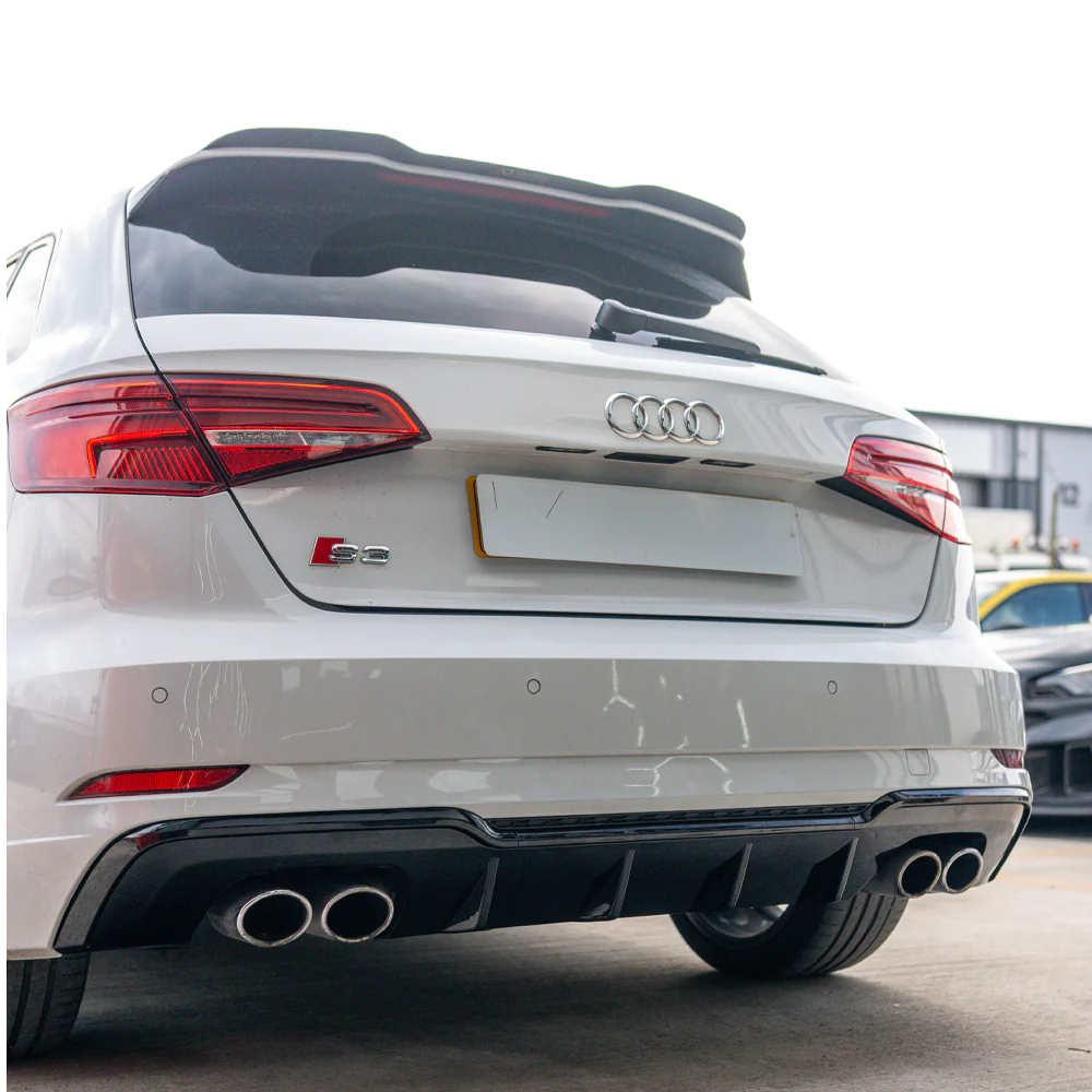 AUDI A3/S3 8V FACELIFT SPORTBACK 5 DOOR GLOSS BLACK DIFFUSER - V1 - Image 3