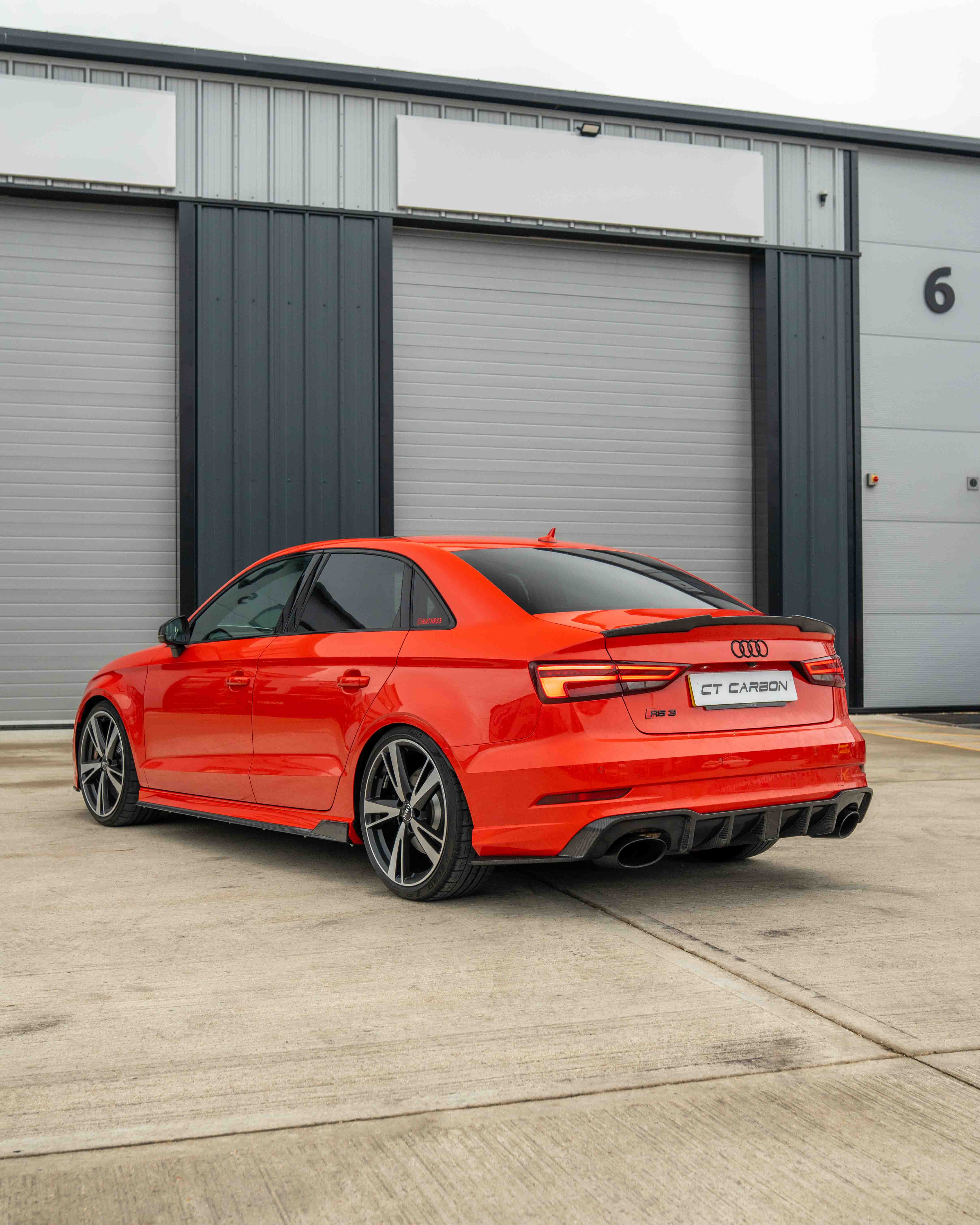 AUDI RS3 8V SALOON REAR CARBON DIFFUSER WITH DTM LIGHT - Image 6