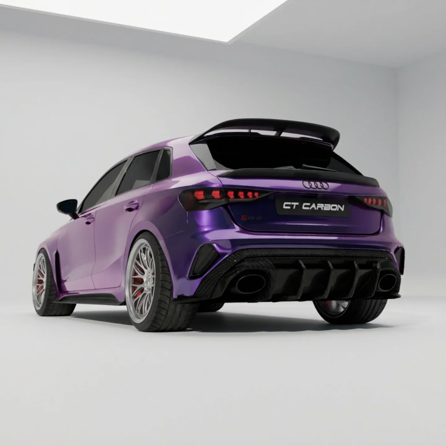 AUDI A3/S3/RS3 8Y 2022+ SPORTBACK CARBON FIBRE SPOILER - CT DESIGN V3 - Image 3
