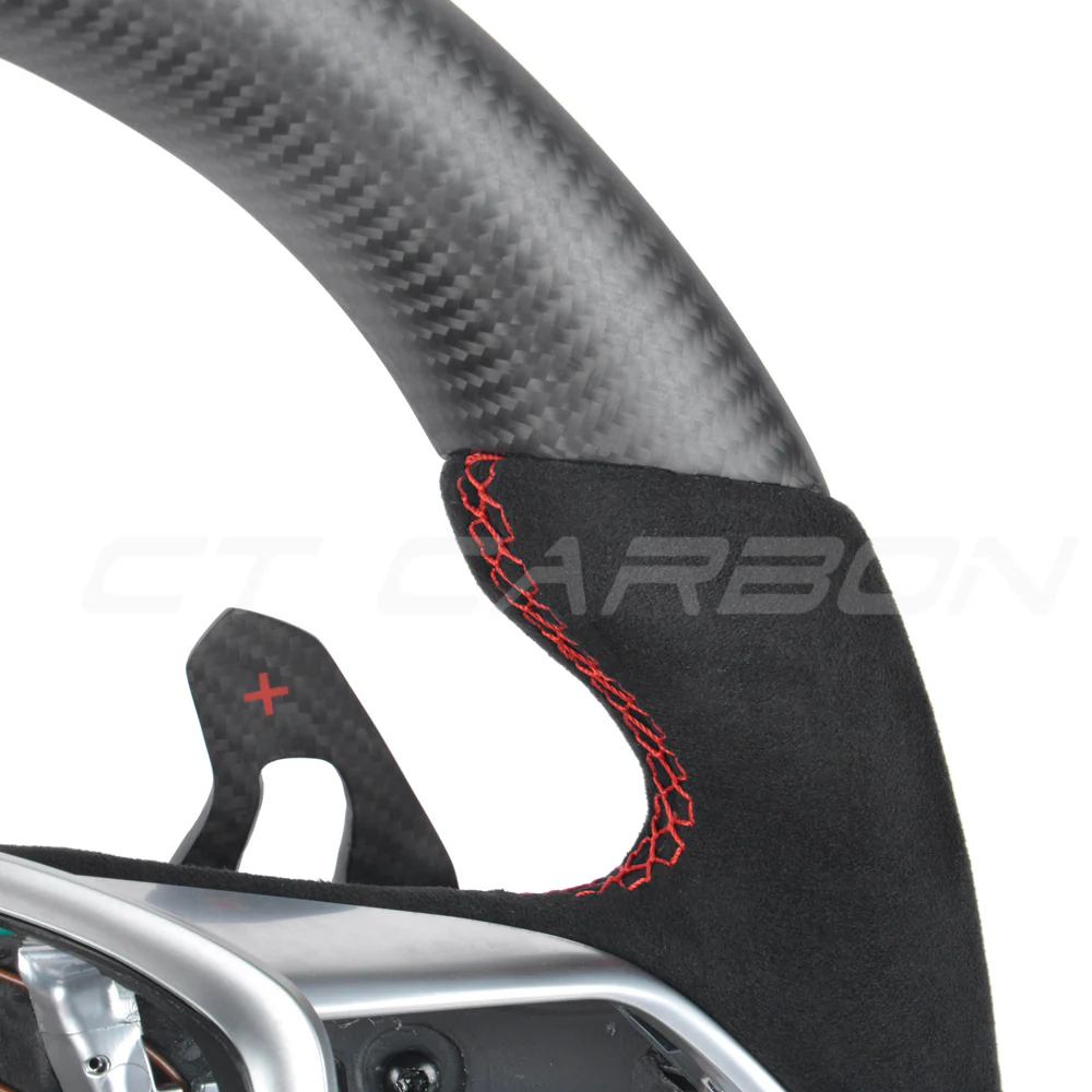 AUDI A6/S6/RS6 & A7/S7/RS7 C8 CARBON FIBRE / ALCANTARA FLAT BOTTOM CUSTOM STEERING WHEEL - Image 10