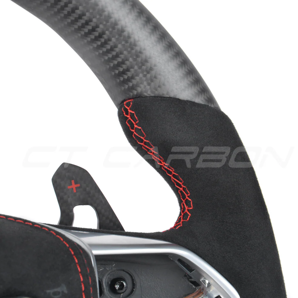 AUDI A6/S6/RS6 & A7/S7/RS7 C8 CARBON FIBRE / ALCANTARA FLAT BOTTOM CUSTOM STEERING WHEEL - Image 4