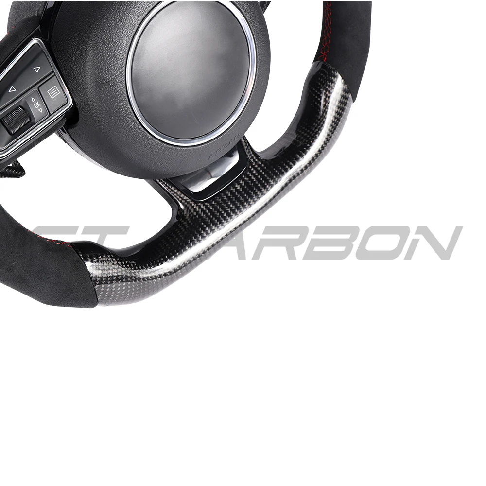 AUDI B8.5 8V PRE-FACELIFT CARBON FIBRE / ALCANTARA FLAT BOTTOM CUSTOM STEERING WHEEL - Image 3