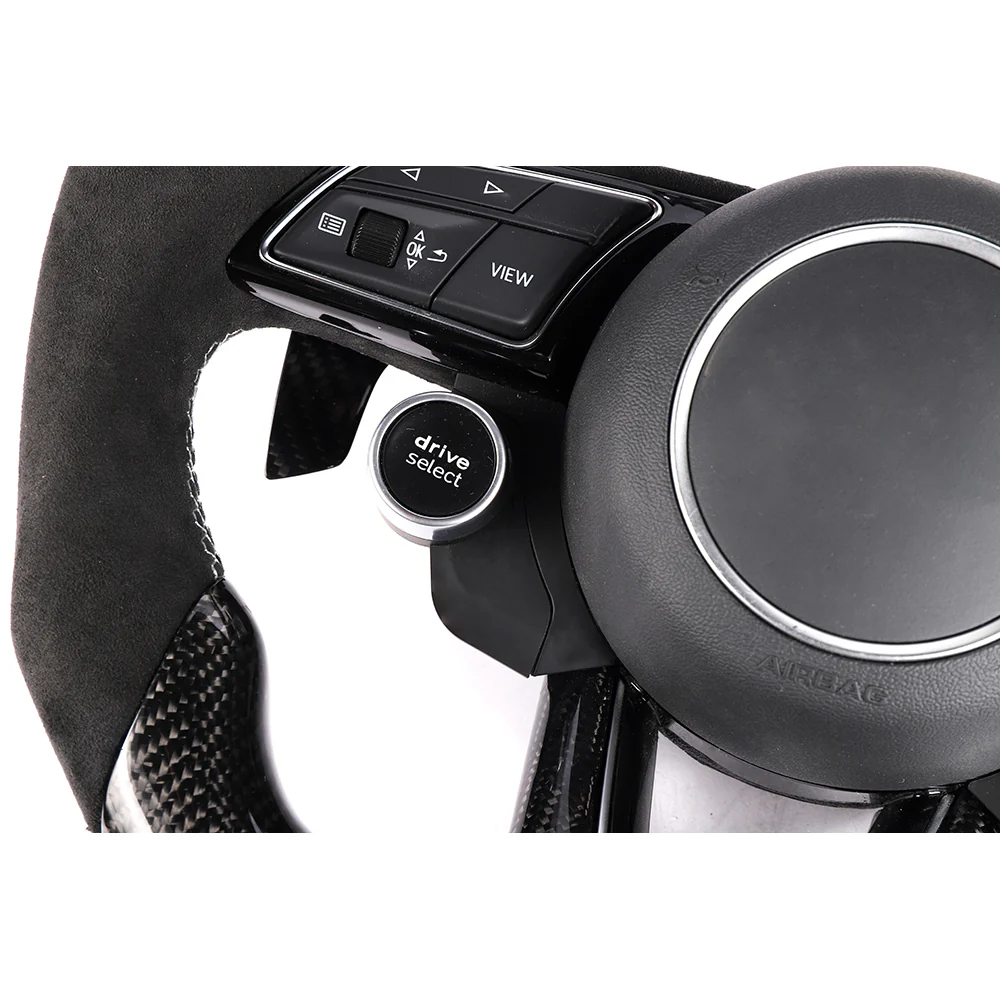AUDI B9 & 8V 2016-2024 CARBON FIBRE / ALCANTARA FLAT BOTTOM CUSTOM STEERING WHEEL - Image 6