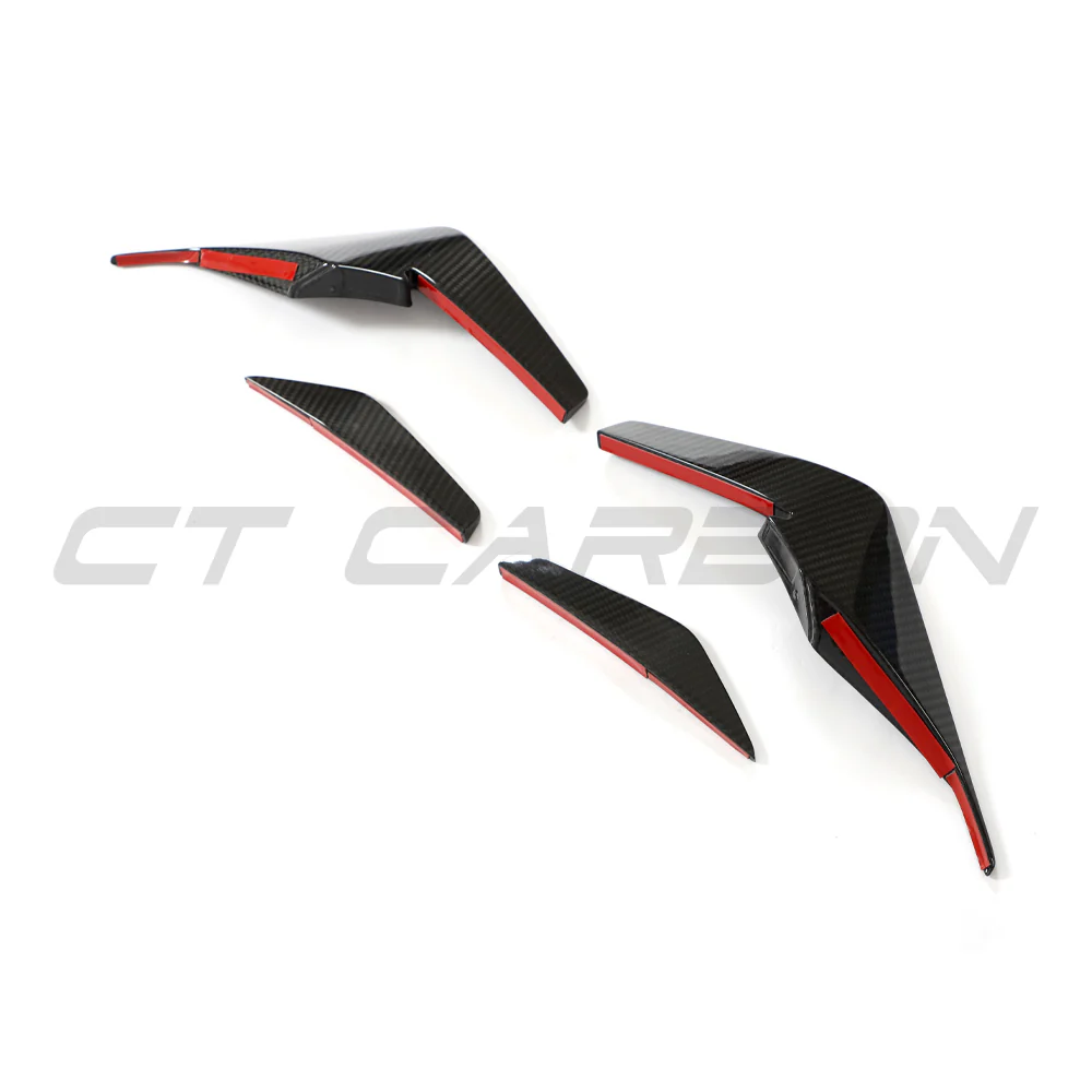 AUDI R8 V10 GEN 2.5 2020-2023 CARBON FIBRE FRONT CANARDS - V2 - Image 2