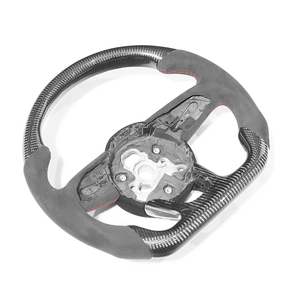 AUDI B9 & 8V 2016-2024 CARBON FIBRE / ALCANTARA FLAT BOTTOM CUSTOM STEERING WHEEL
