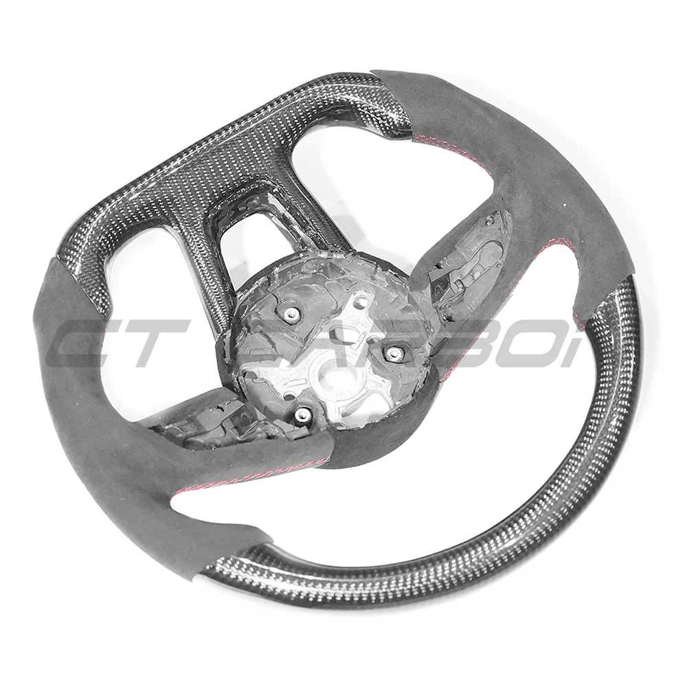 AUDI B9 & 8V 2016-2024 CARBON FIBRE / ALCANTARA FLAT BOTTOM CUSTOM STEERING WHEEL - Image 3