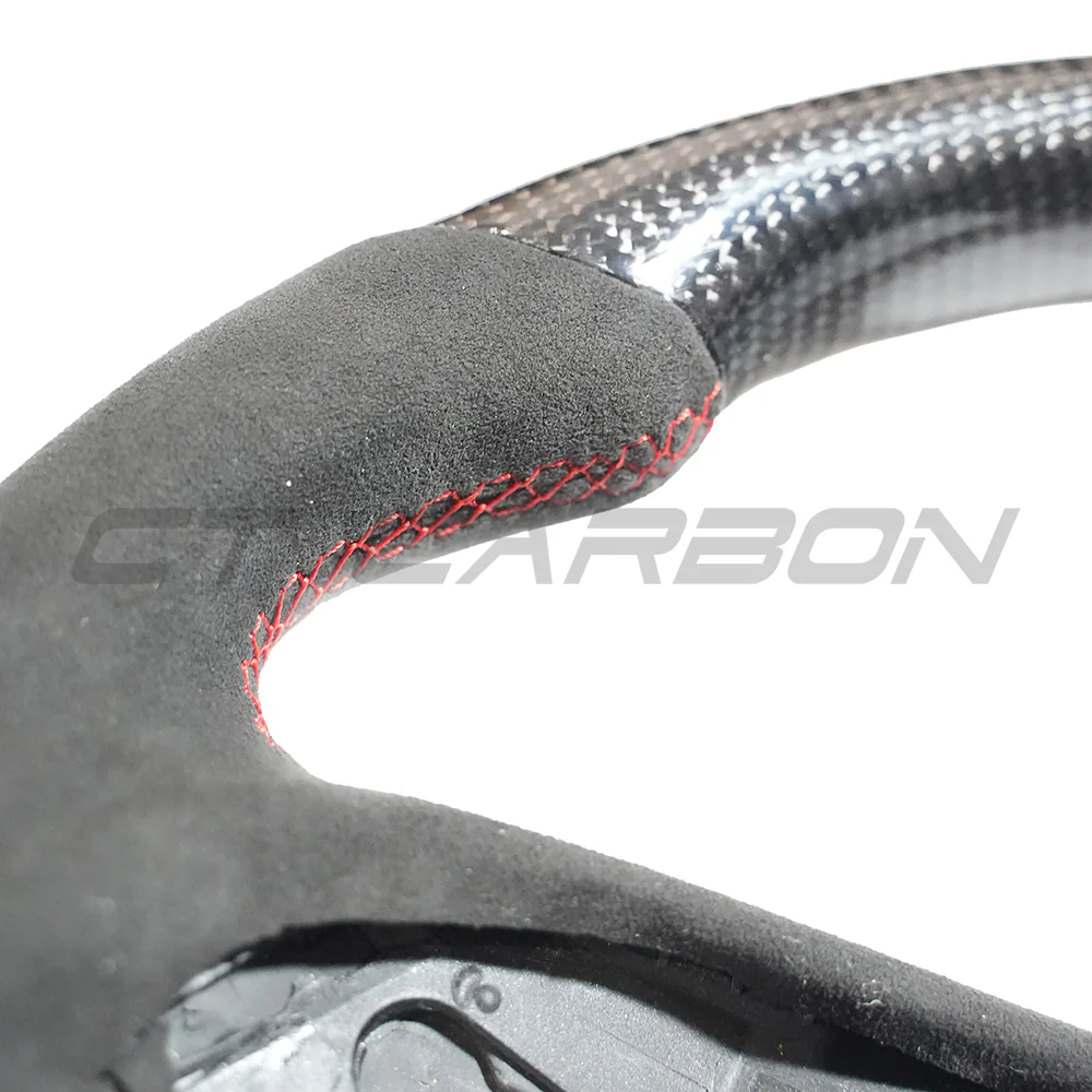 AUDI B9 & 8V 2016-2024 CARBON FIBRE / ALCANTARA FLAT BOTTOM CUSTOM STEERING WHEEL - Image 5
