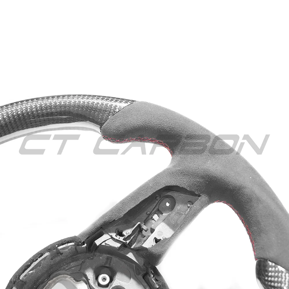 AUDI B9 & 8V 2016-2024 CARBON FIBRE / ALCANTARA FLAT BOTTOM CUSTOM STEERING WHEEL - Image 6