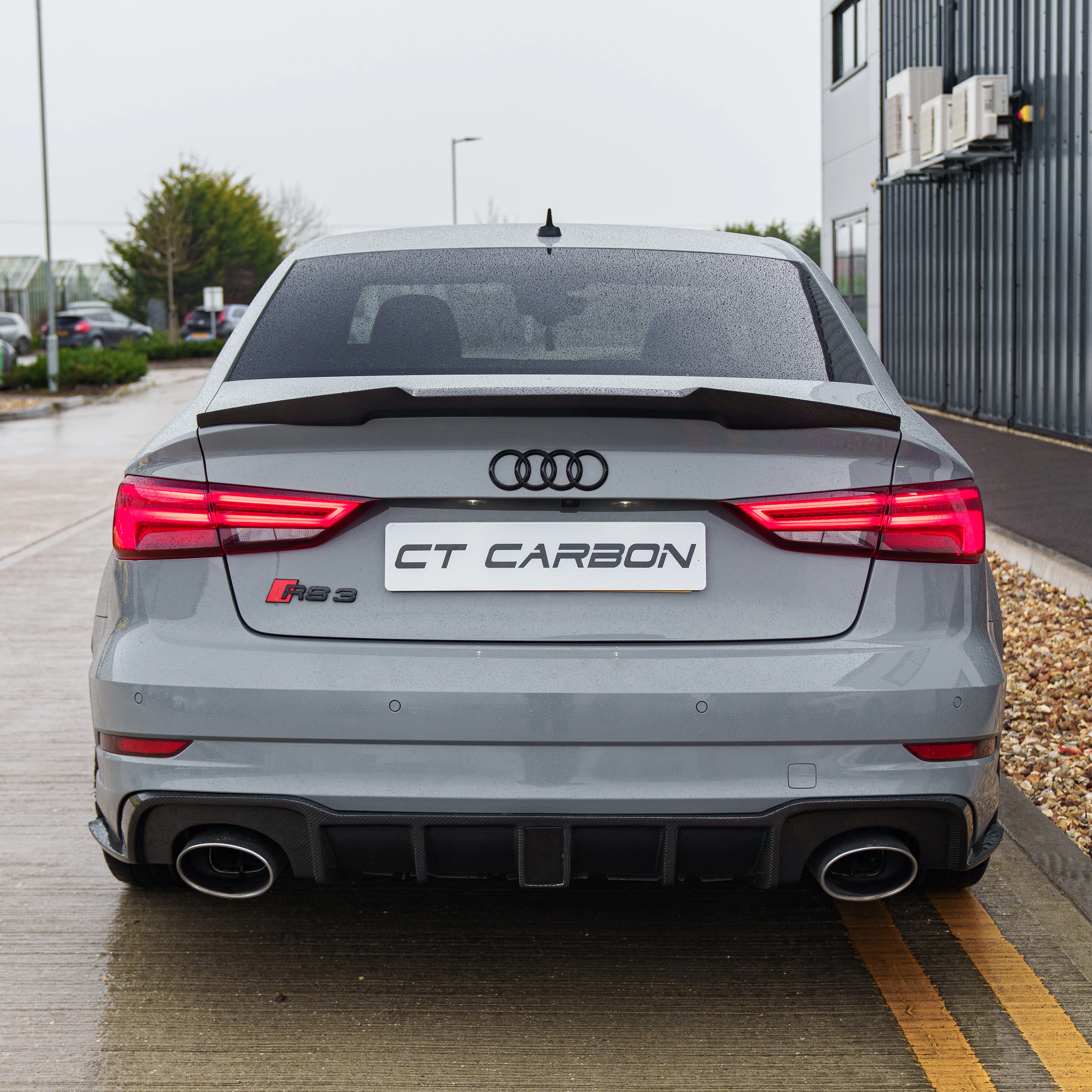 AUDI RS3 8V SALOON REAR CARBON DIFFUSER WITH DTM LIGHT - Image 3