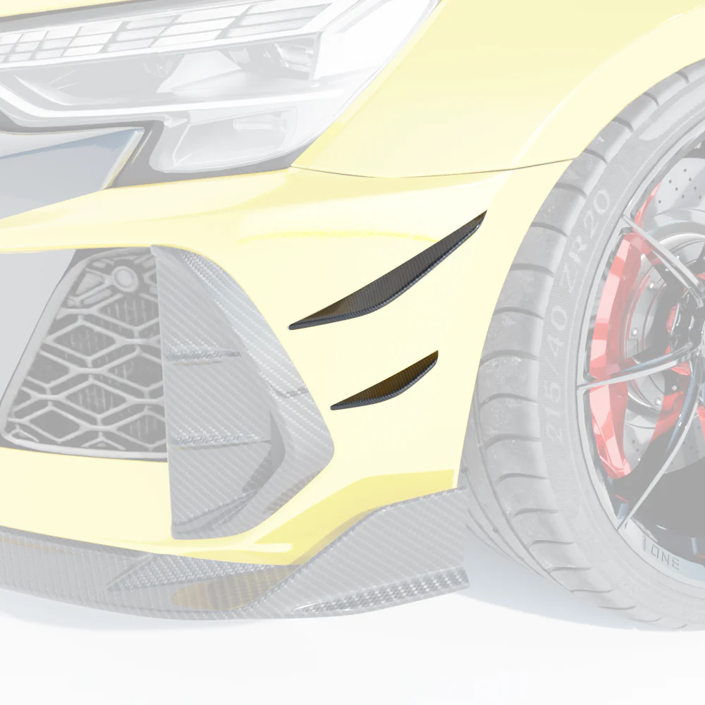 AUDI RS3 8Y 2025+ CARBON FIBRE FRONT BUMPER CANARDS - CT DESIGN - Image 2