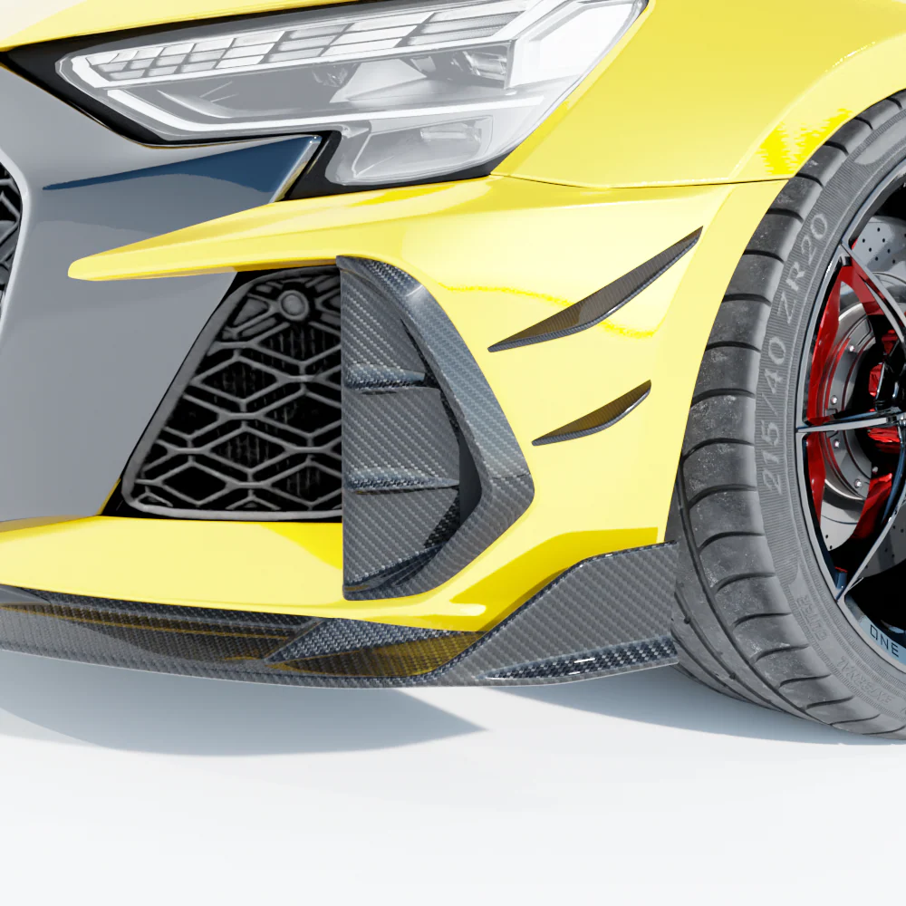 AUDI RS3 8Y 2025+ CARBON FIBRE FRONT BUMPER CANARDS - CT DESIGN - Image 4