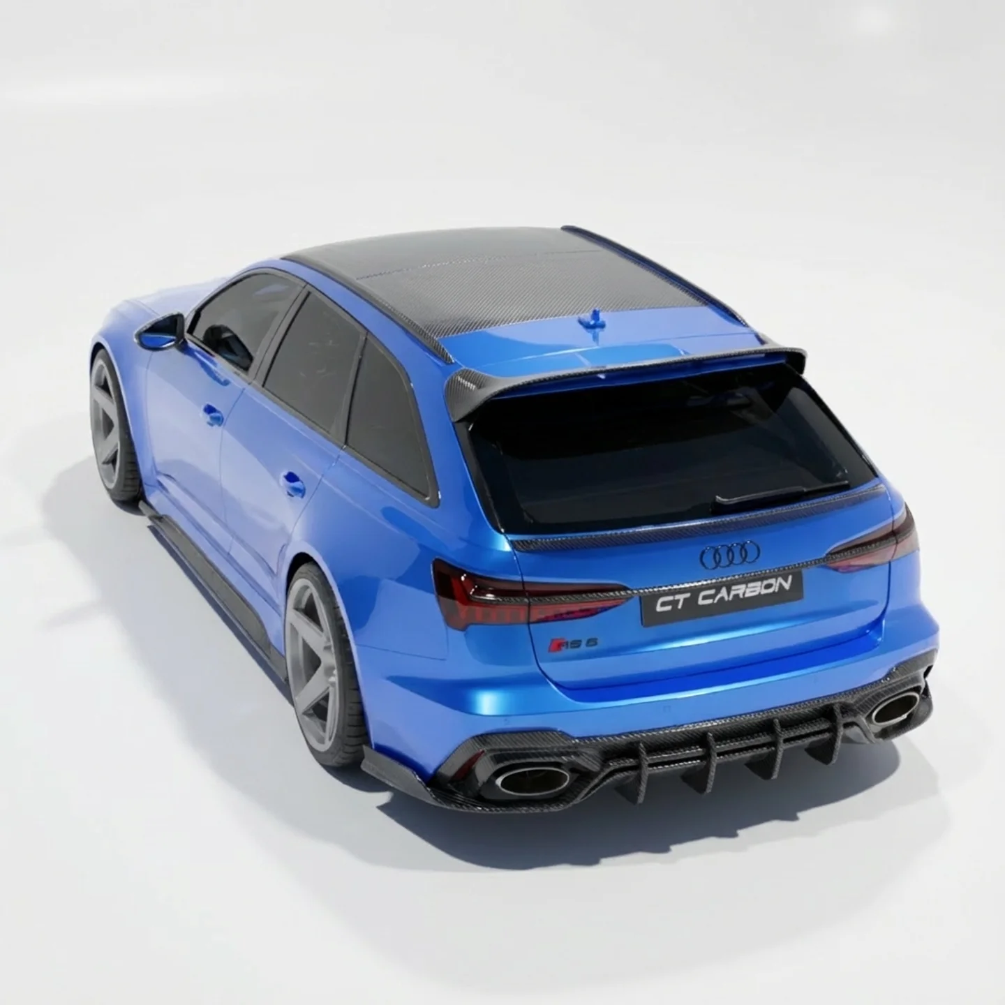 AUDI RS6 C8 AVANT CARBON FIBRE SPOILER - CT DESIGN V2 - Image 8