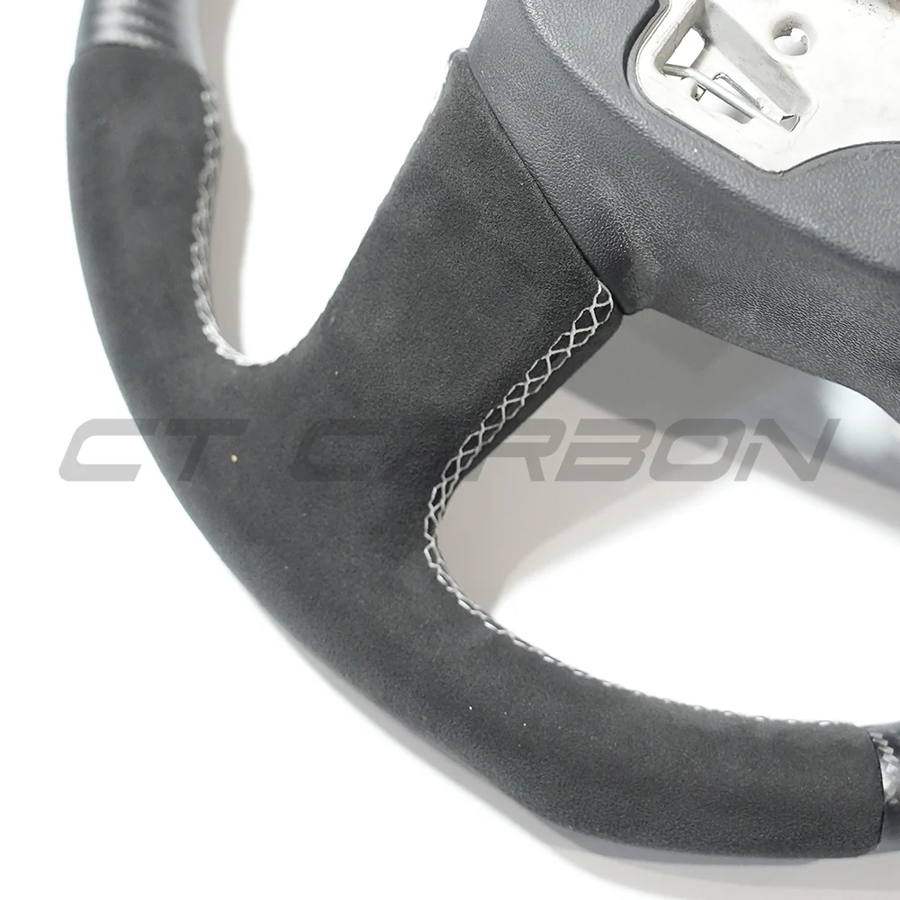 AUDI RS6/RS7 C8 MATTE CARBON FIBRE & ALCANTARA FLAT BOTTOM CUSTOM STEERING WHEEL - Image 3