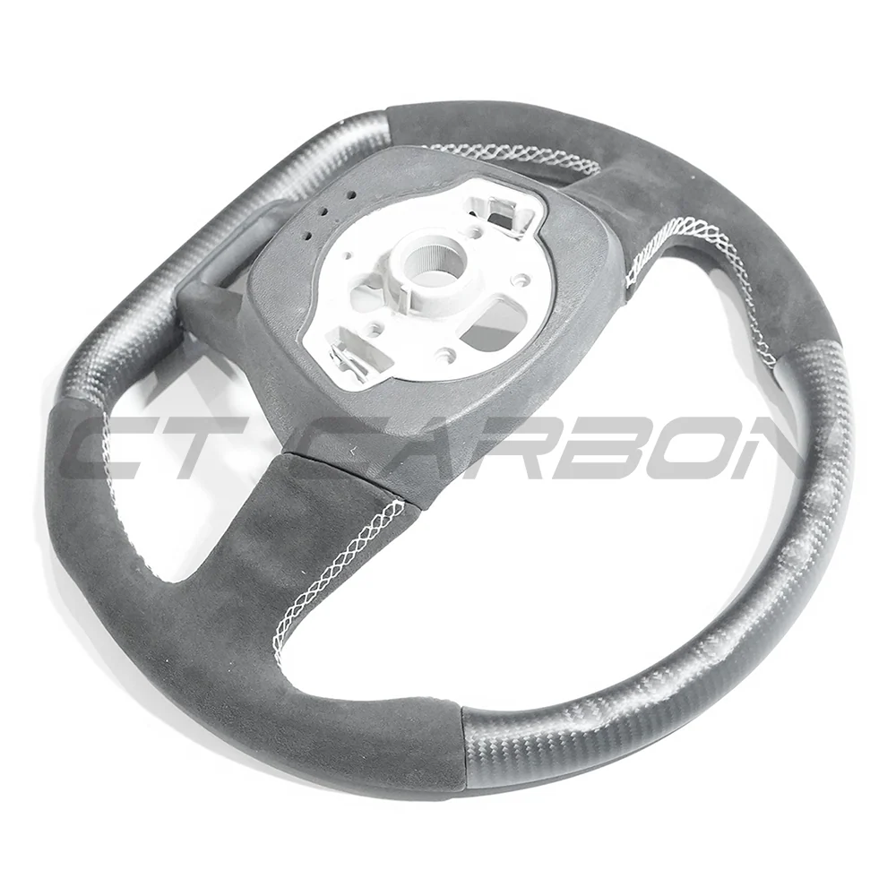AUDI RS6/RS7 C8 MATTE CARBON FIBRE & ALCANTARA FLAT BOTTOM CUSTOM STEERING WHEEL - Image 4