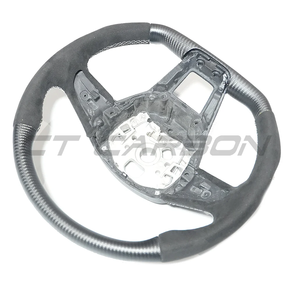 AUDI RS6/RS7 C8 MATTE CARBON FIBRE & ALCANTARA FLAT BOTTOM CUSTOM STEERING WHEEL - Image 8