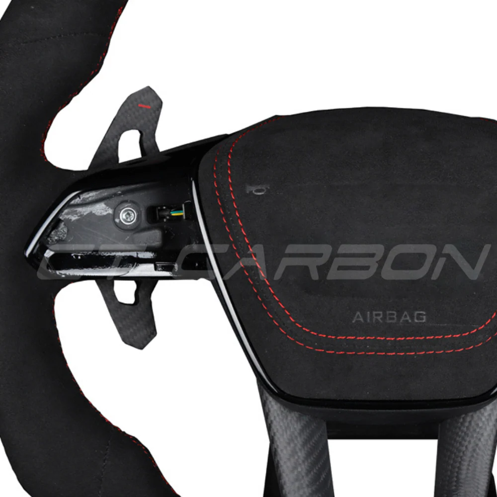 AUDI A6/S6/RS6 & A7/S7/RS7 C8 FULL ALCANTARA FLAT BOTTOM CUSTOM STEERING WHEEL - Image 3