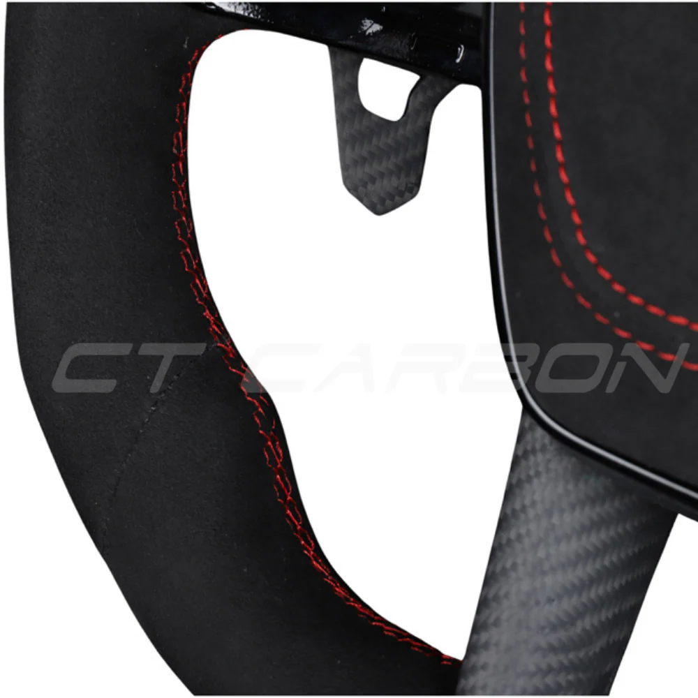 AUDI A6/S6/RS6 & A7/S7/RS7 C8 FULL ALCANTARA FLAT BOTTOM CUSTOM STEERING WHEEL - Image 4
