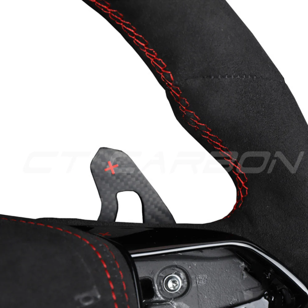 AUDI A6/S6/RS6 & A7/S7/RS7 C8 FULL ALCANTARA FLAT BOTTOM CUSTOM STEERING WHEEL - Image 5