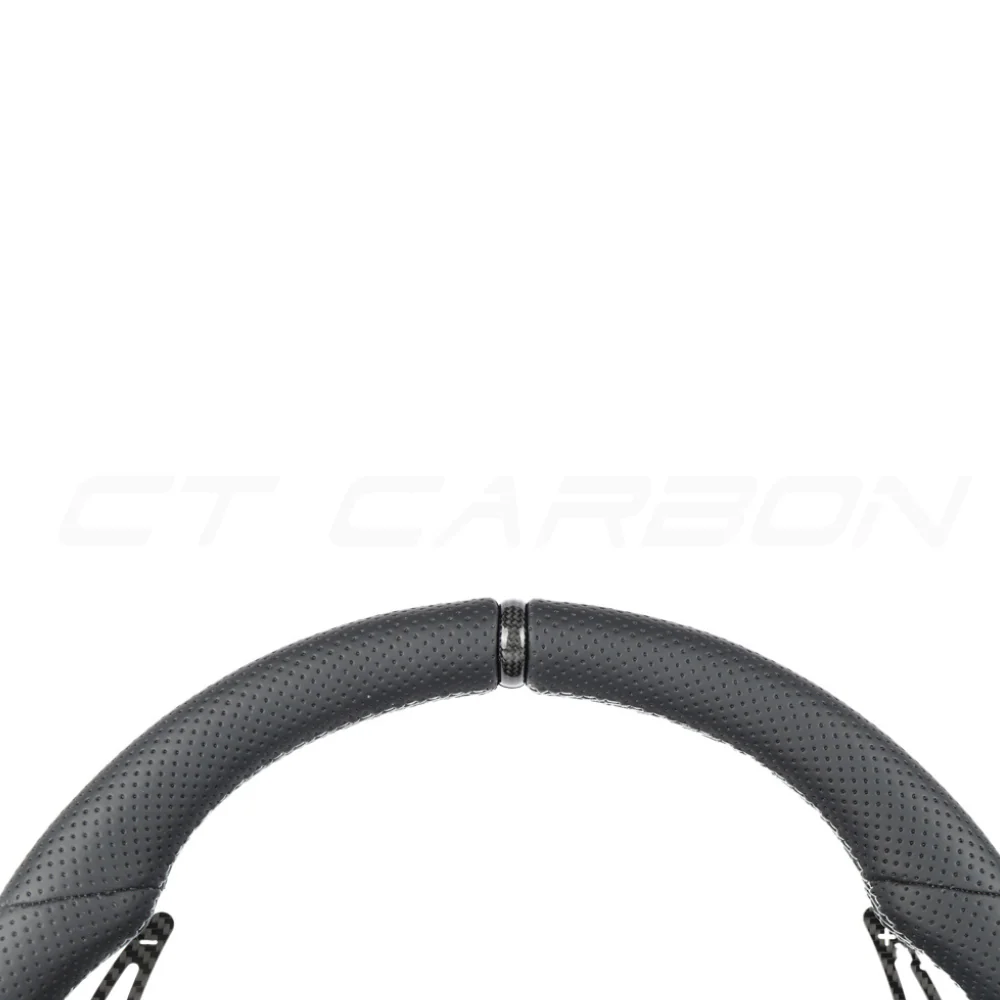AUDI A6/S6/RS6 & A7/S7/RS7 C8 PERFORATED LEATHER / CARBON FIBRE FLAT BOTTOM CUSTOM STEERING WHEEL - Image 11