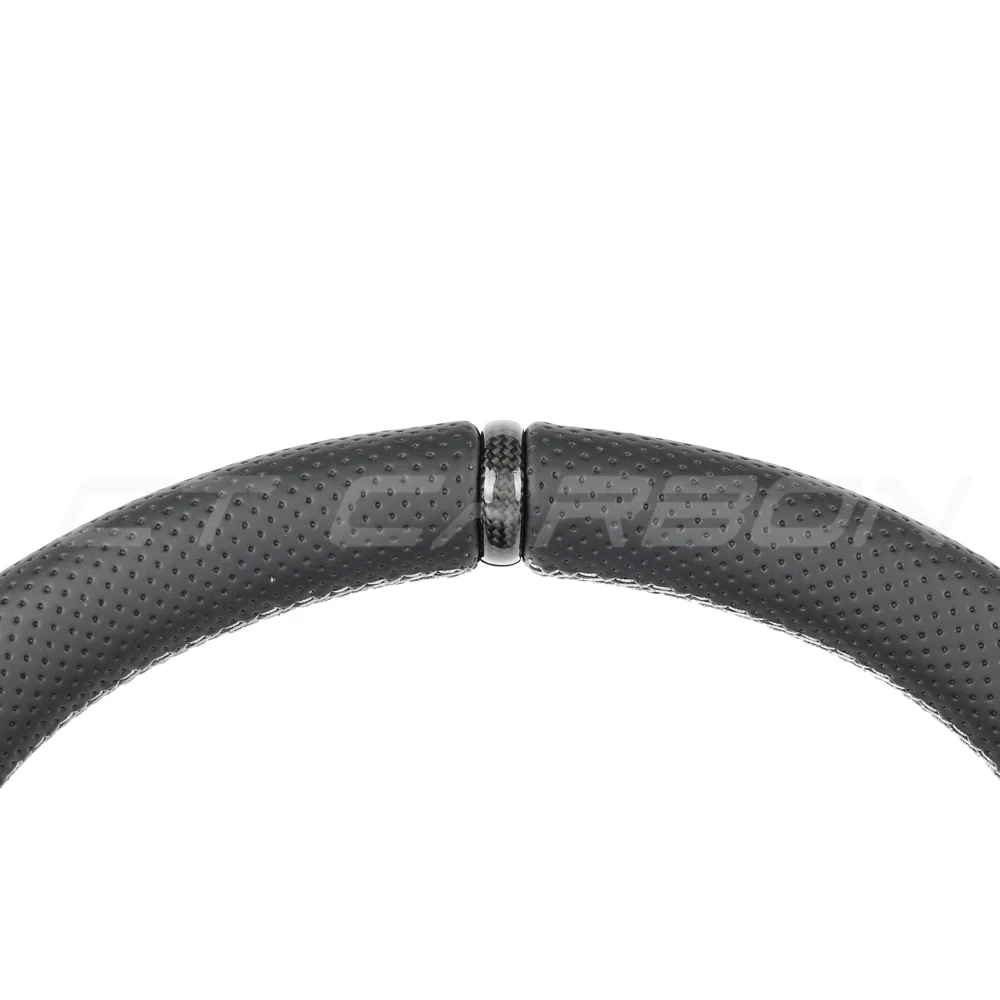 AUDI RSQ8 LEATHER / CARBON FIBRE WITH SWITCHES FLAT BOTTOM CUSTOM STEERING WHEEL - Image 10