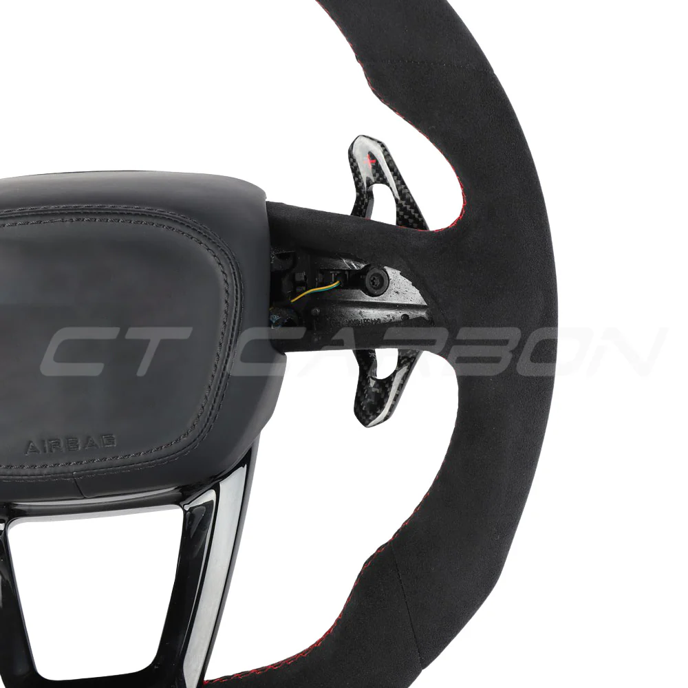 AUDI RSQ8 FULL ALCANTARA FLAT BOTTOM CUSTOM STEERING WHEEL - Image 10