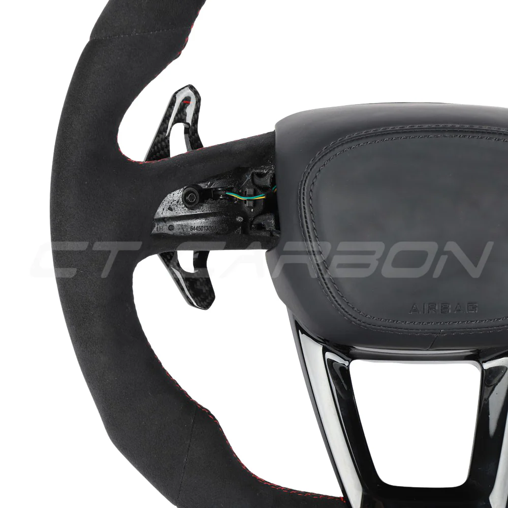 AUDI RSQ8 FULL ALCANTARA FLAT BOTTOM CUSTOM STEERING WHEEL - Image 3