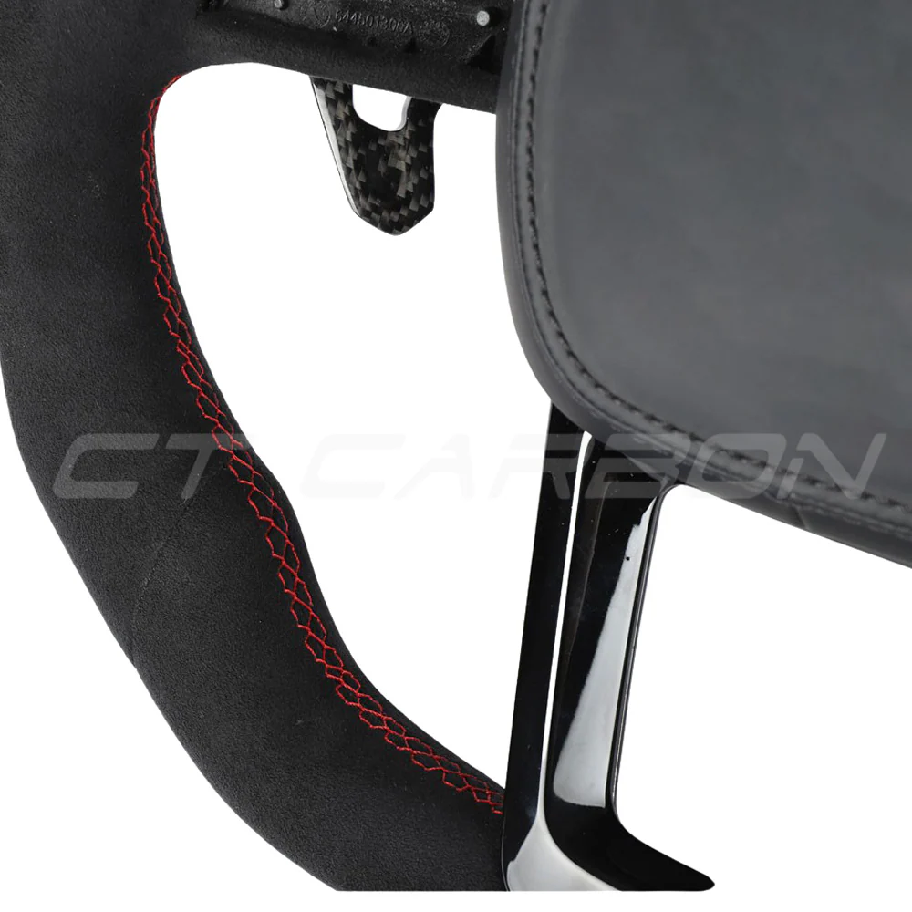 AUDI RSQ8 FULL ALCANTARA FLAT BOTTOM CUSTOM STEERING WHEEL - Image 4