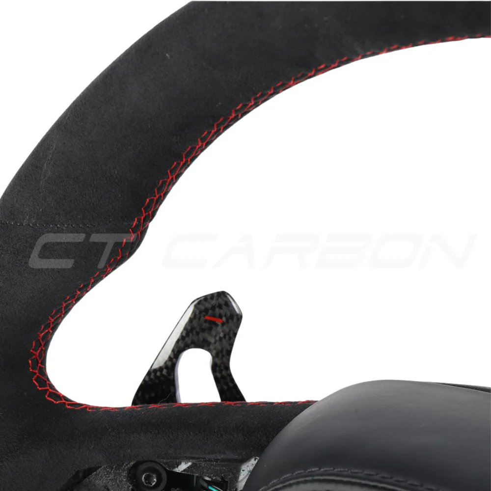 AUDI RSQ8 FULL ALCANTARA FLAT BOTTOM CUSTOM STEERING WHEEL - Image 5
