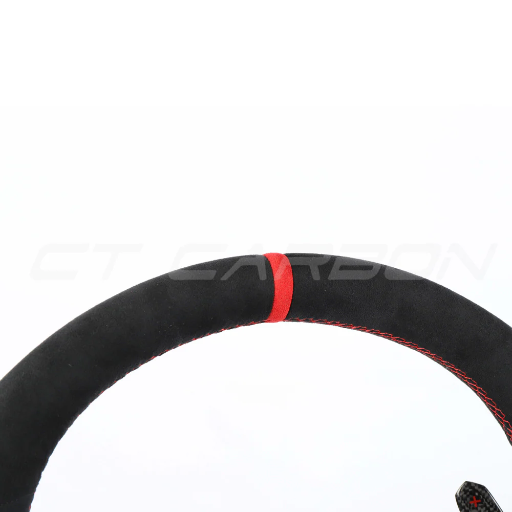 AUDI RSQ8 FULL ALCANTARA FLAT BOTTOM CUSTOM STEERING WHEEL - Image 8