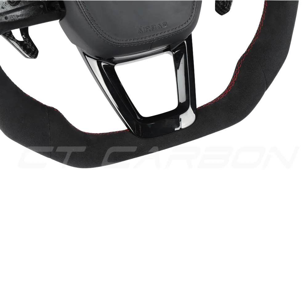 AUDI RSQ8 FULL ALCANTARA FLAT BOTTOM CUSTOM STEERING WHEEL - Image 9