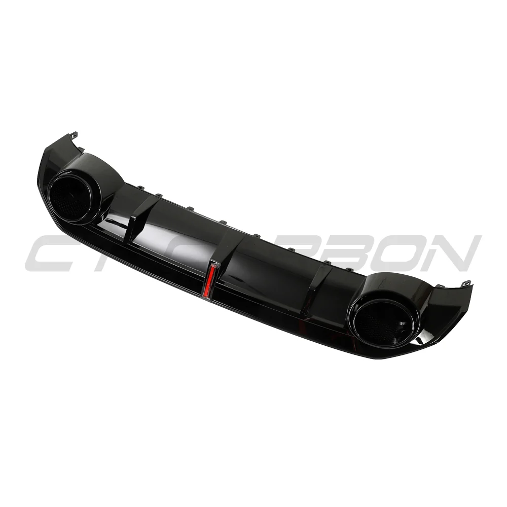 AUDI S3/A3 8Y S-LINE GLOSS BLACK DIFFUSER WITH TIPS & LED LIGHT - Image 3