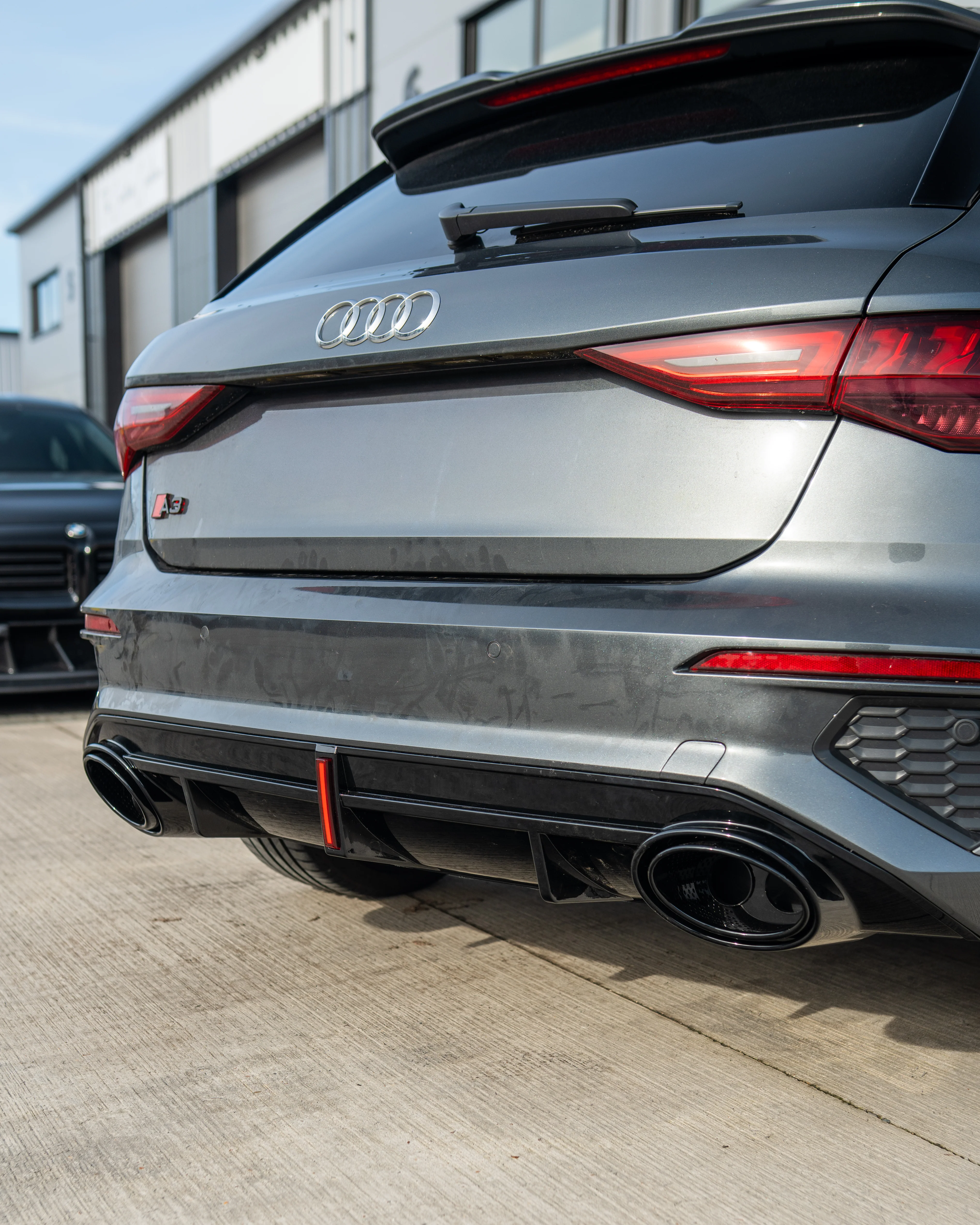 AUDI S3/A3 8Y S-LINE GLOSS BLACK DIFFUSER WITH TIPS & LED LIGHT - Image 9