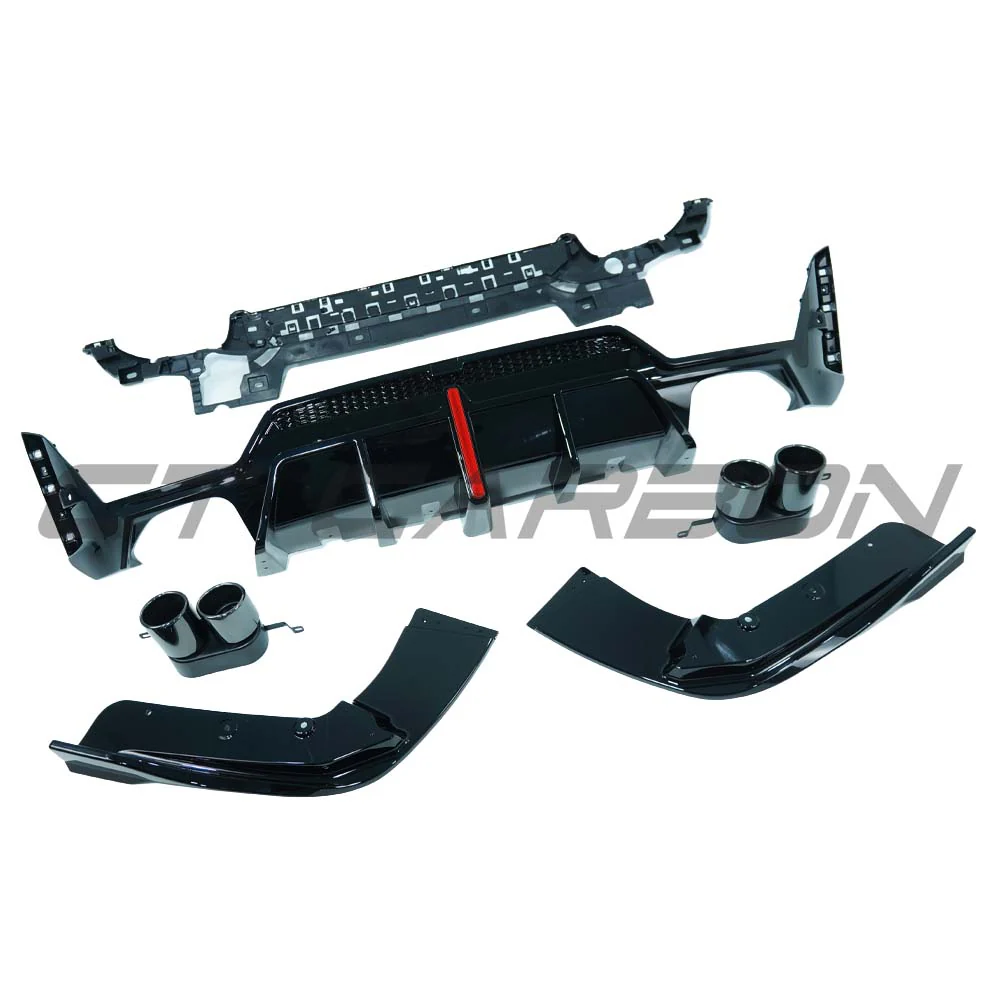 BMW 3 SERIES G20/G21 GLOSS BLACK LCI DIFFUSER (ROUND TIPS) - Image 3