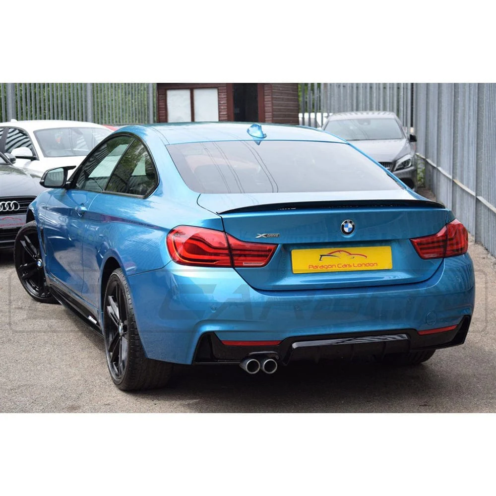 BMW 4 Series F32/F33/F36 GLOSS BLACK TWIN LEFT EXIT EXHAUST DIFFUSER - Image 3
