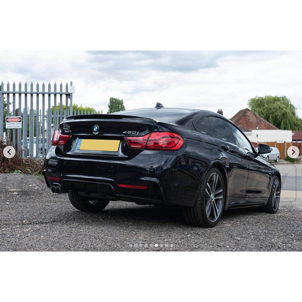 BMW 4 Series F32/F33/F36 GLOSS BLACK TWIN LEFT EXIT EXHAUST DIFFUSER - Image 4