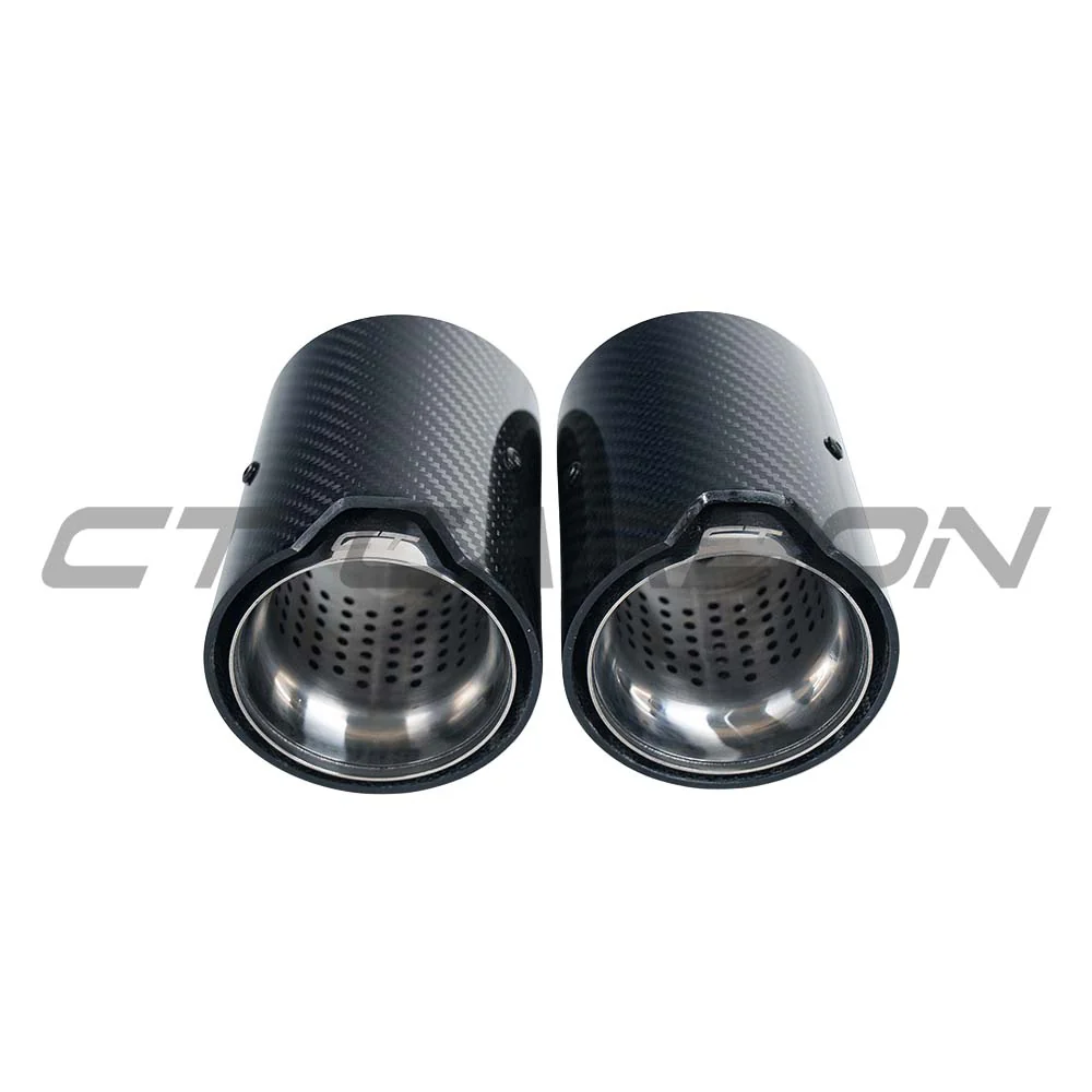 BMW CARBON EXHAUST TIPS 135i/140i/235i/240i/335i/340i/435i/440i - CHROME (SET OF 2) - Image 2