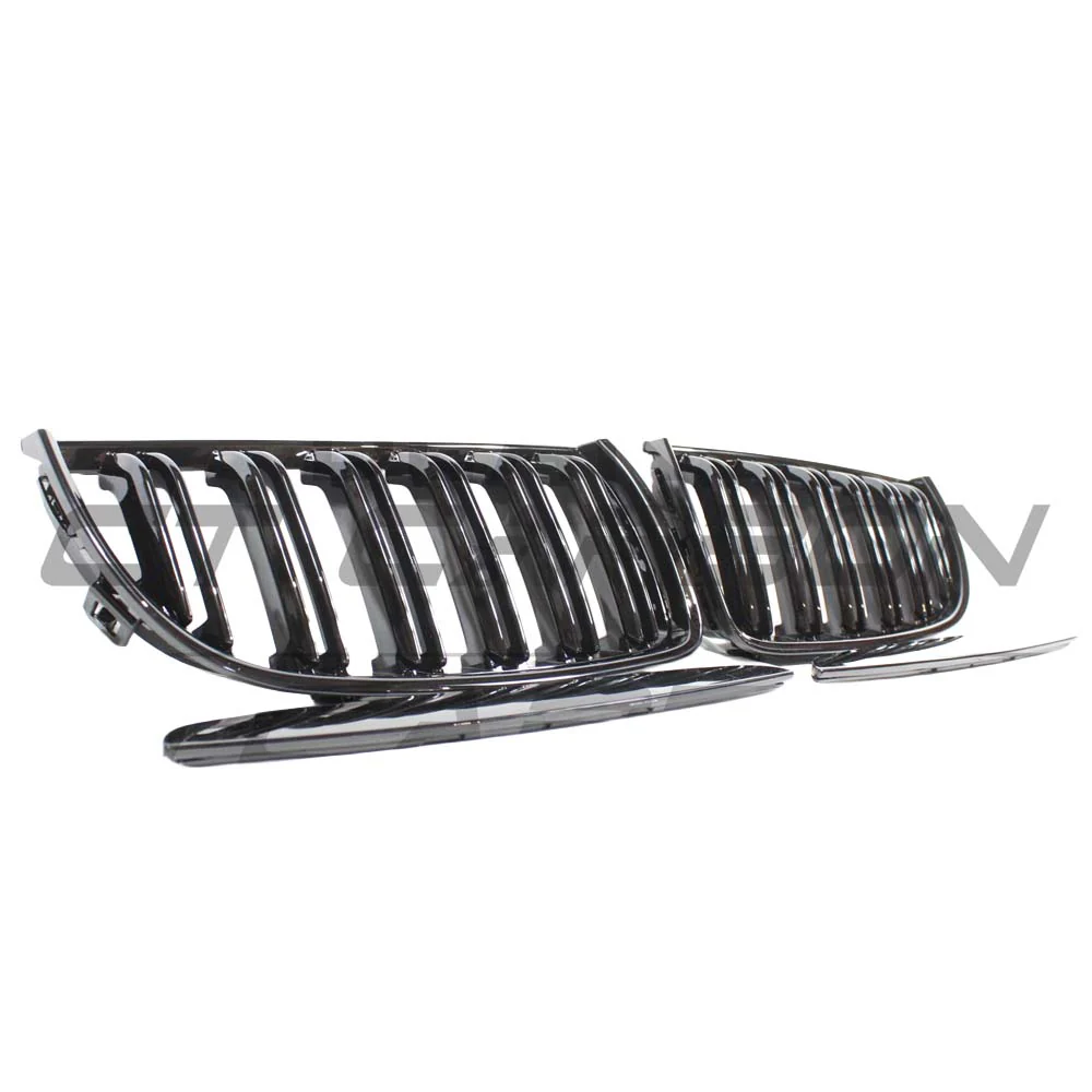 BMW E90 3 SERIES PRE-LCI DOUBLE SLAT BLACK GRILLES - Image 5
