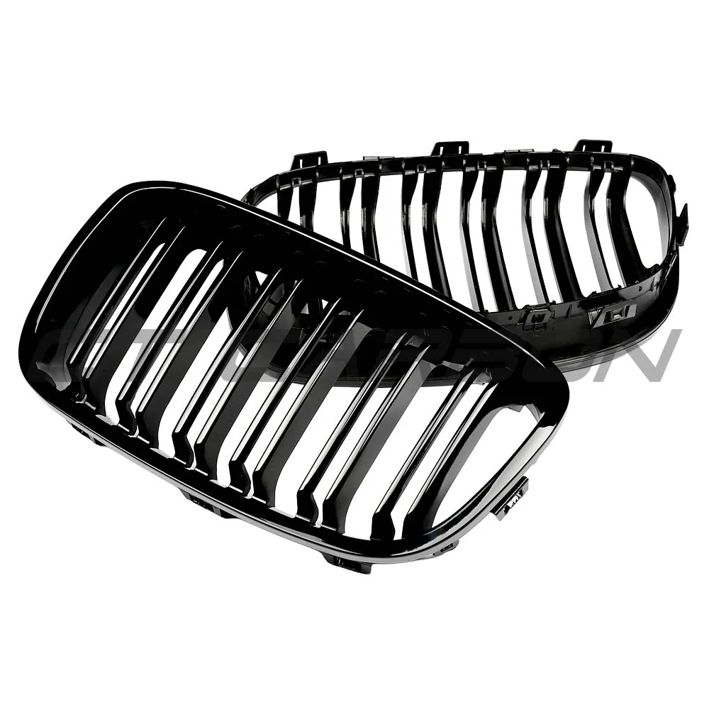 BMW F20 1 SERIES 2011-2019 GLOSS BLACK GRILL DUAL SLATS - V1 - Image 2