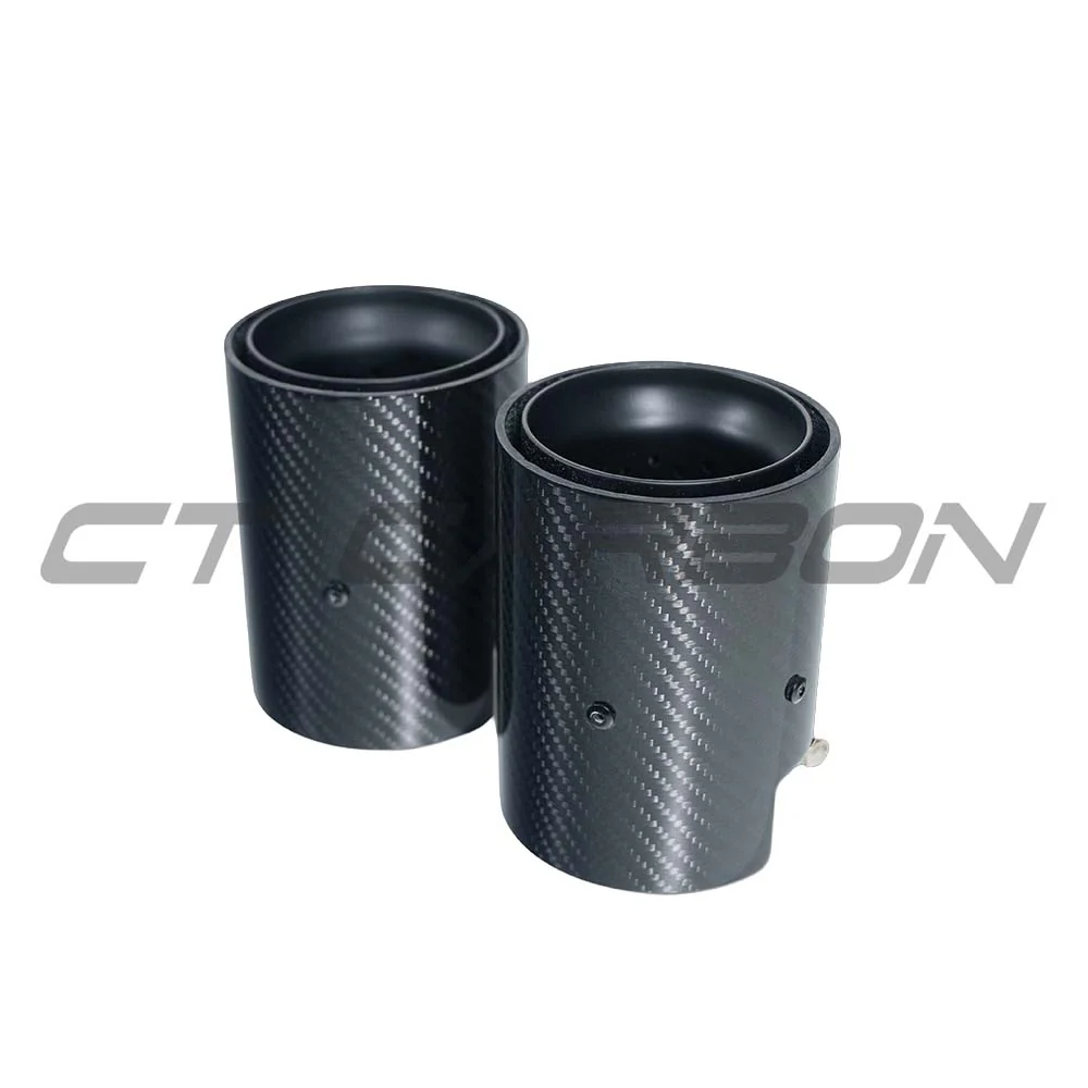 BMW F20/F21/F22/F23/F30/F31/F32/F33 CARBON EXHAUST TIPS - MATTE BLACK (SET OF 2) - Image 3