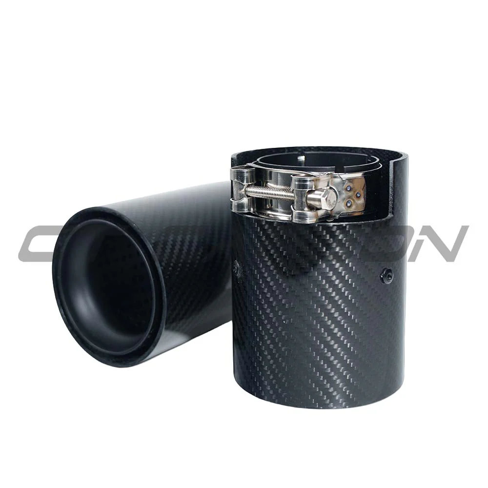 BMW F20/F21/F22/F23/F30/F31/F32/F33 CARBON EXHAUST TIPS - MATTE BLACK (SET OF 2) - Image 6