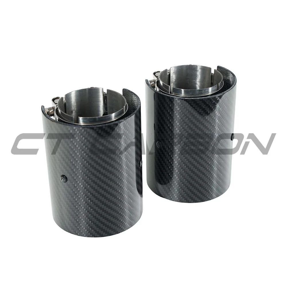 BMW F20/F21/F22/F23/F30/F31/F32/F33 CARBON EXHAUST TIPS - CHROME (SET OF 2) - Image 2
