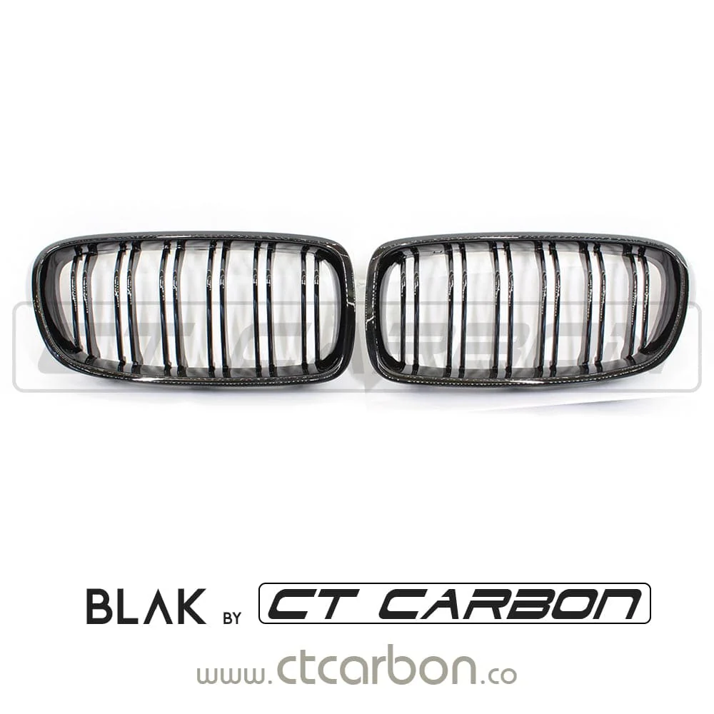 BMW F30/F31 3 SERIES BLACK DOUBLE SLAT GRILLES - BLAK BY CT CARBON - Image 3