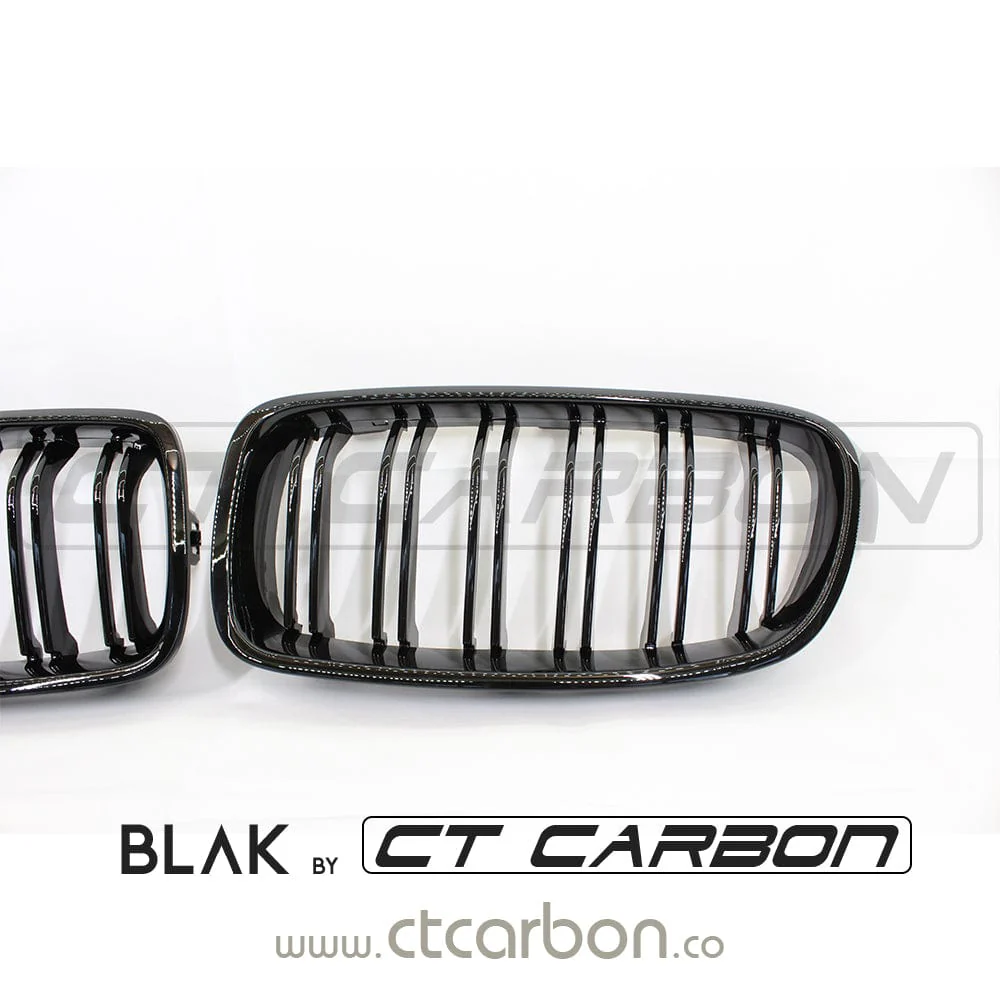 BMW F30/F31 3 SERIES BLACK DOUBLE SLAT GRILLES - BLAK BY CT CARBON - Image 7