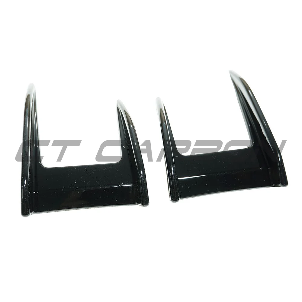 BMW F40 1 SERIES 2019-2024 GLOSS BLACK FRONT CANARDS - Image 2