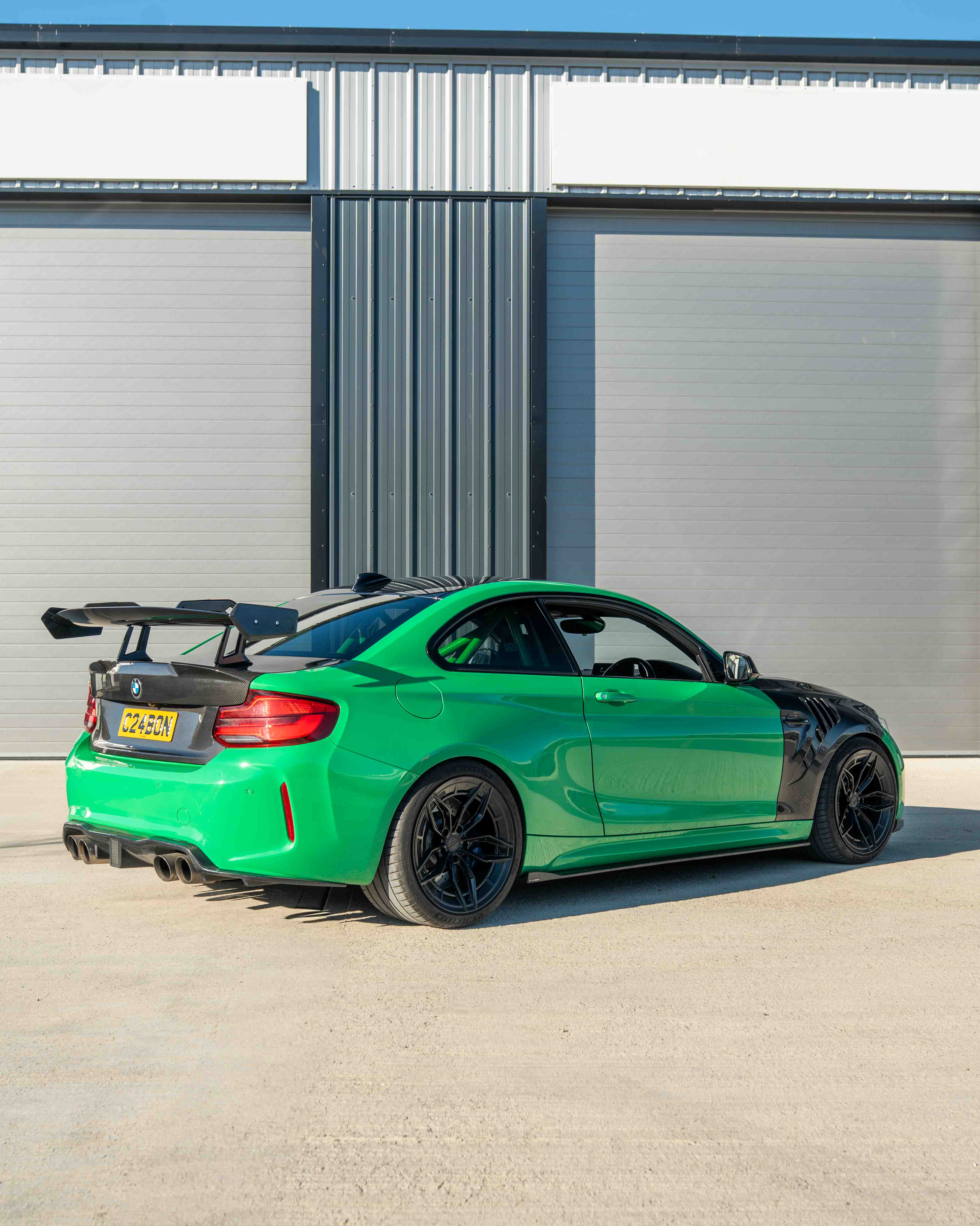 BMW F87 M2/M2C & F22 2 SERIES CARBON FIBRE SWAN NECK WING - V8 - CT DESIGN - Image 2
