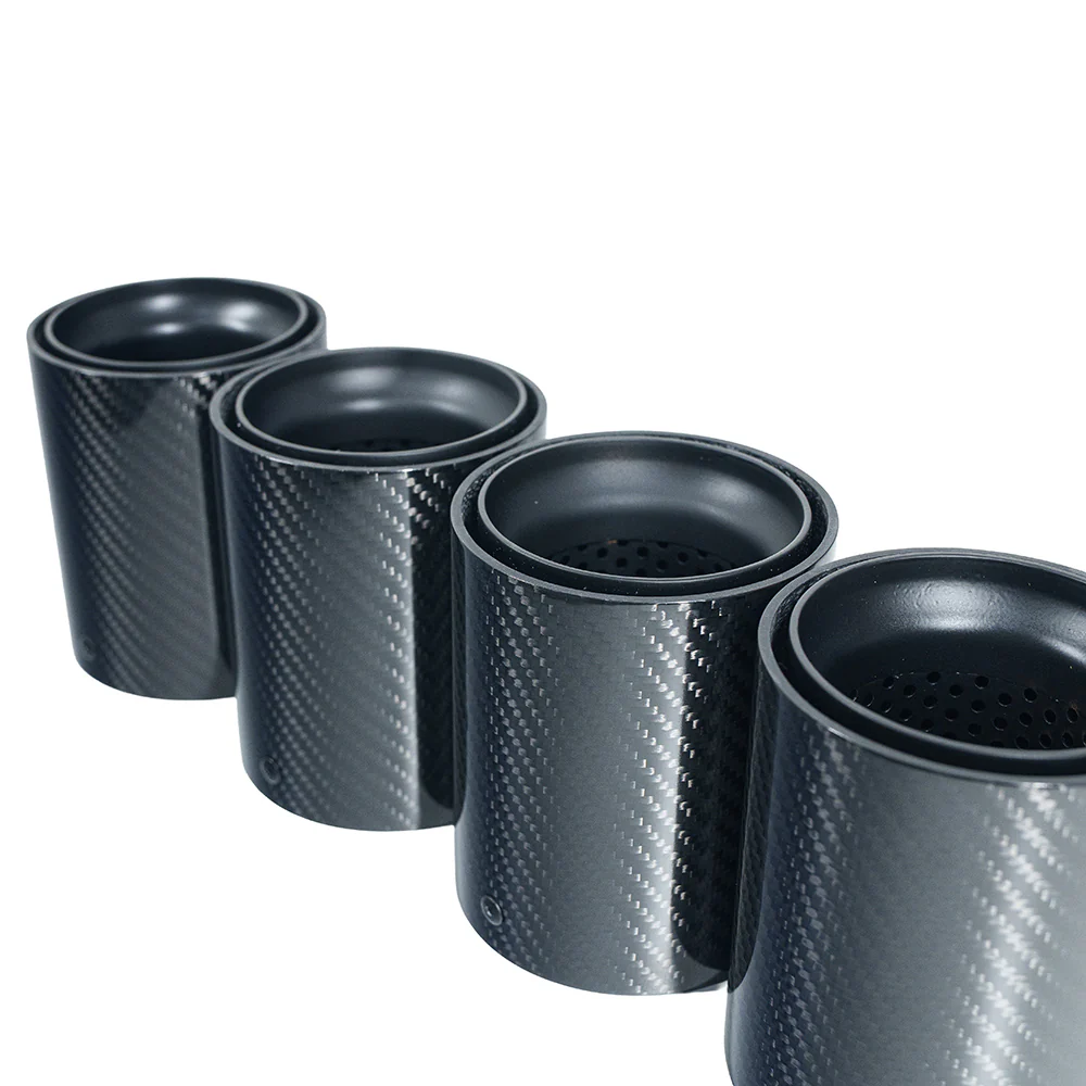 BMW F90/F92 M5 CARBON FIBRE EXHAUST TIPS - MATTE BLACK x4 - Image 4