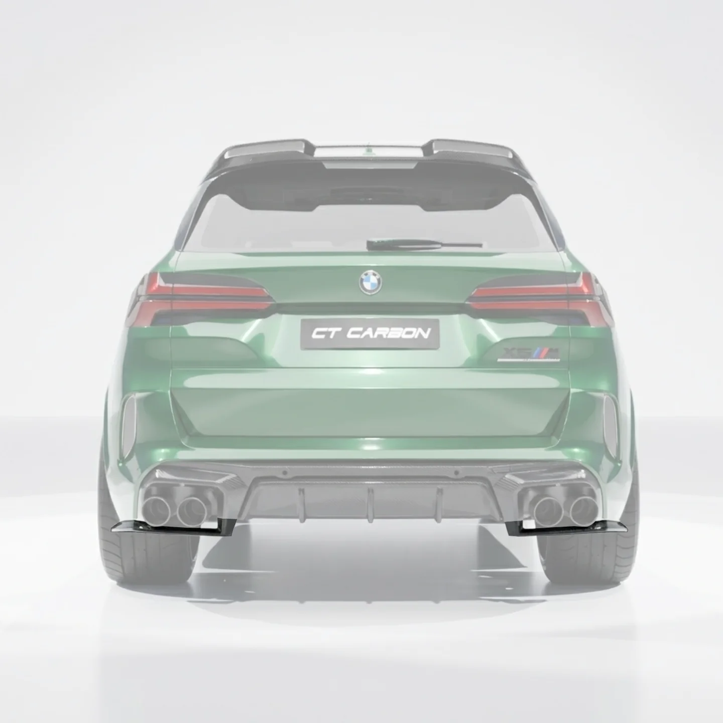 BMW F95 X5M 2019+ DRY CARBON FIBRE REAR BUMPER CORNERS - V1