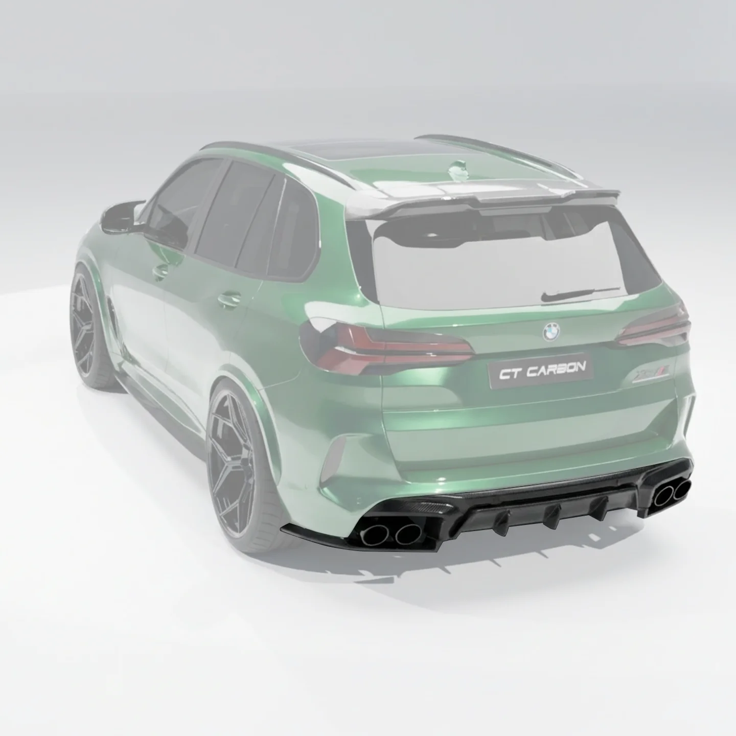 BMW F95 X5M 2019+ DRY CARBON FIBRE REAR BUMPER CORNERS - V1 - Image 4