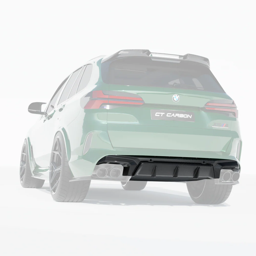 BMW F95 X5M 2019+ CARBON FIBRE DIFFUSER WITH CORNERS - CT DESIGN - Image 5
